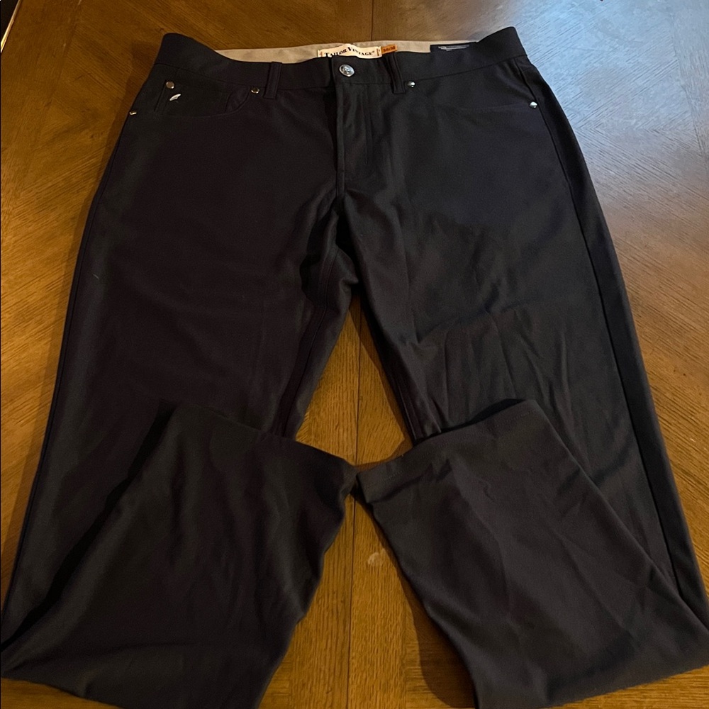 Brand New Tailor Vintage Luxe Dark Navy Suit Pants 34x30
